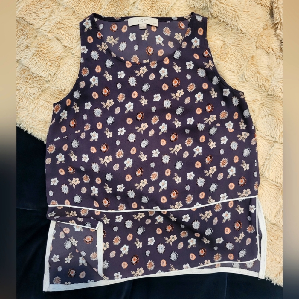 Loft Petites Floral Blouse
